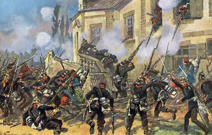 Preußen und Franzosen im Häuserkampf 1870/71